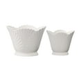thumbnail image 1 of Ceramic Pot Set of Two Gloss White-11.75"H, 1 of 1