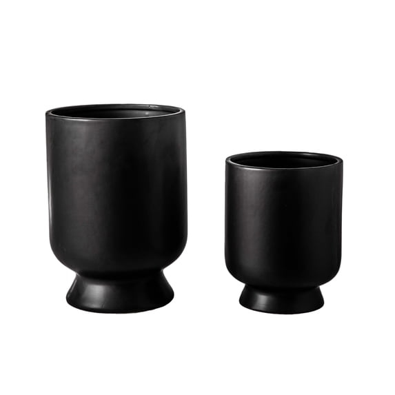 Ceramic Round Bellied Pot Matte Finish-9.00"H