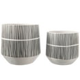 thumbnail image 1 of Ceramic Round Pot Matte Finish White-6.00"H -201, 1 of 1