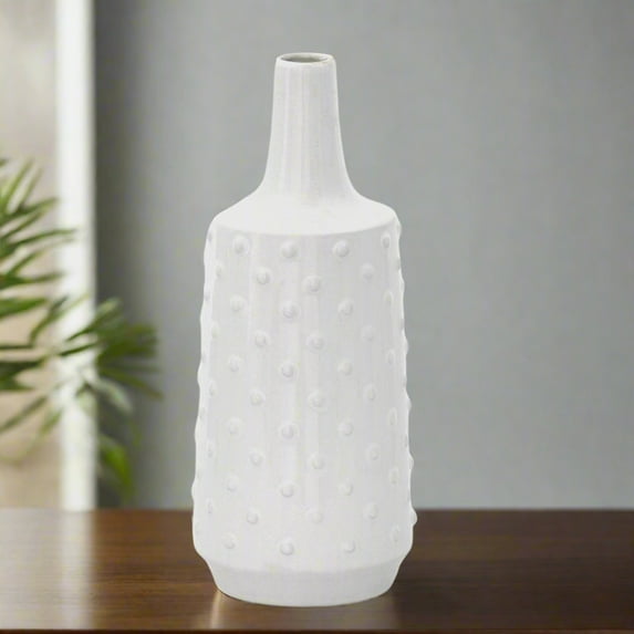 Raven Embossed Dotted Ceramic Vase