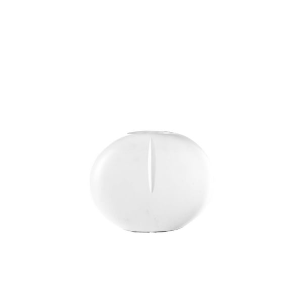 Ceramic Round Vase Matte Finish White-7.50"H -232
