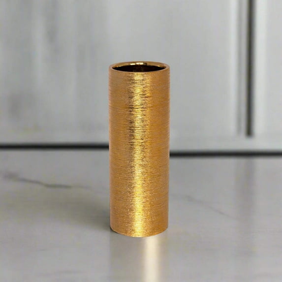 Kaelor Brushed Gold Ceramic Vase