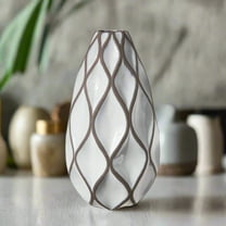 Ravelle Embossed Ceramic Vase