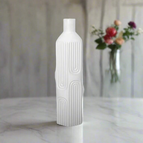 Ardelle Ceramic Square Bottle Vase