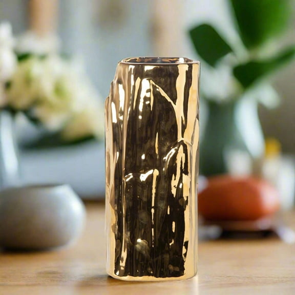 Sabine Ceramic Round Embossed Abstract Vase