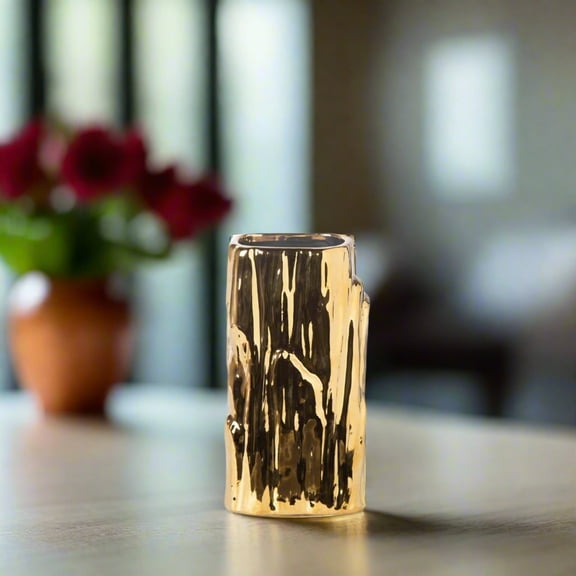 Sabine Ceramic Round Embossed Abstract Vase