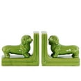 thumbnail image 1 of Urban Trends Collection 11233-AST Ceramic Duchshund Dog Figurine Bookend Gloss - Green, 1 of 2