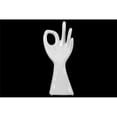 thumbnail image 1 of Urban Trends Collection 12611 4 Piece Ceramic Gloss White Hand Sculpture Gesture, 4.00 x 3.00 x 9.75 in., 1 of 2