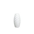 thumbnail image 1 of Urban Trends Collection 21406 Ceramic Vase With Embossed Wave Design Matte White, Small, 1 of 3