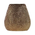 thumbnail image 1 of Urban Trends Collection 24462 Stoneware Elliptical Bellied Vase Beaded Chrome - Bronze, 1 of 2