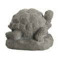 thumbnail image 1 of Urban Terracotta Hollow Turtle Figurine Facing Upright on Base SM Washed Finish Dark Gray, 1 of 6