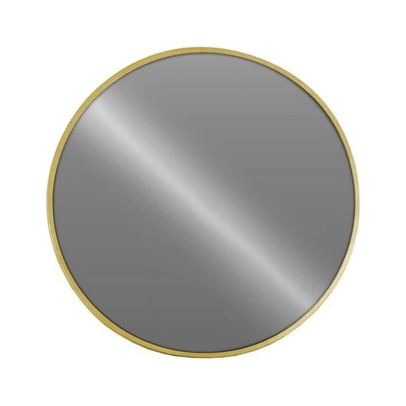 Urban Trends Collection 34081 Metal Round Wall Mirror Metallic Finish Gold