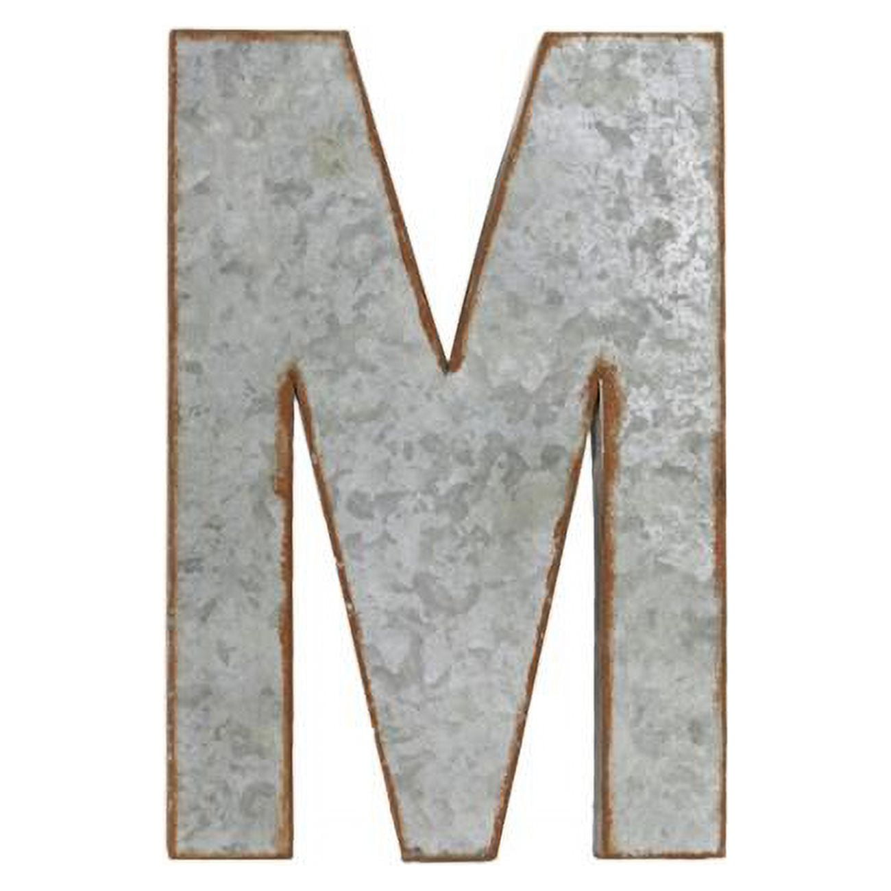 Urban Trends Collection 34904 Metal Alphabet Wall Decor Letter M Rusted