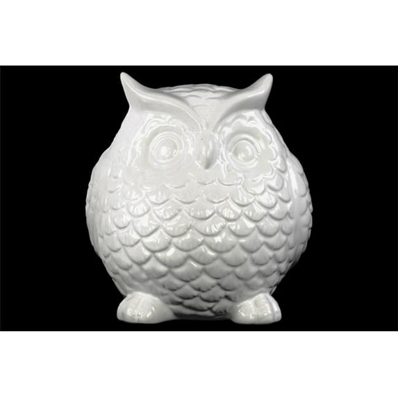 Urban Trends Collection 38401 Ceramic Standing Owl Figurine - White