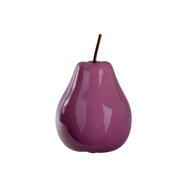 Urban Trends Collection 44356 Pearlescent Ceramic Pear Figurine - Orchid Large