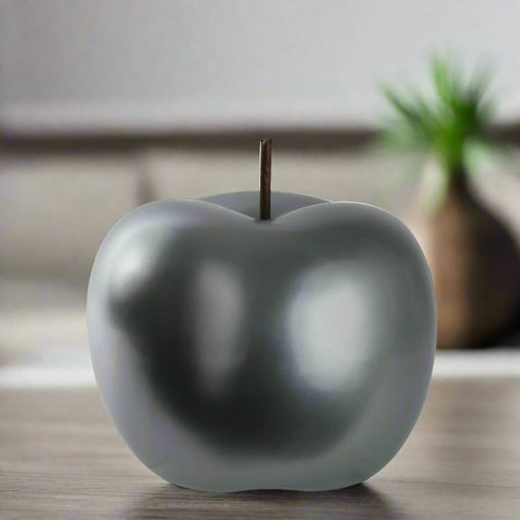Nolyn Silver Ceramic Apple Decor