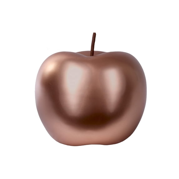 Nolyn Silver Ceramic Apple Decor – Decorative Home Accent, Tabletop Ornament, Modern Kitchen & Living Room Decoration (Size- Large | 6.00"x6.00"H, Tan)