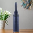 thumbnail image 1 of Nora Navy Ceramic Drip Rim Vases, 1 of 4