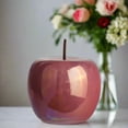 thumbnail image 1 of Calira Pearlescent Apple Figurine – Decorative Ceramic Apple Sculpture, Modern Tabletop Home Décor Accent for Living Room, Coffee Table, Shelf & Office (Rose), 1 of 9