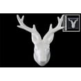 thumbnail image 1 of Urban Trends Collection 64434 Ceramic Deer Head Wall Decor, White, 1 of 1