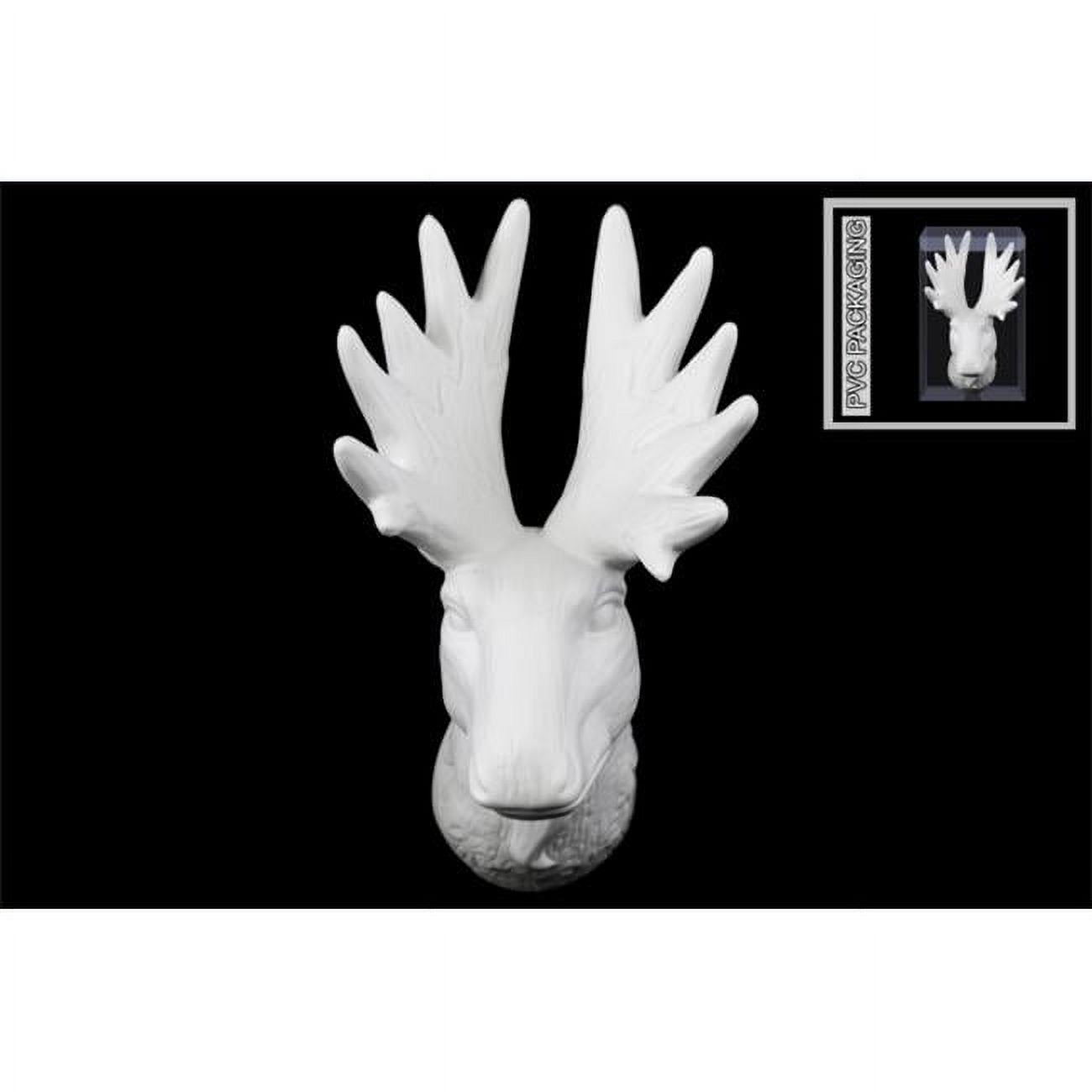 Urban Trends Collection 66706 Porcelain Deer Head Wall Decor Matte