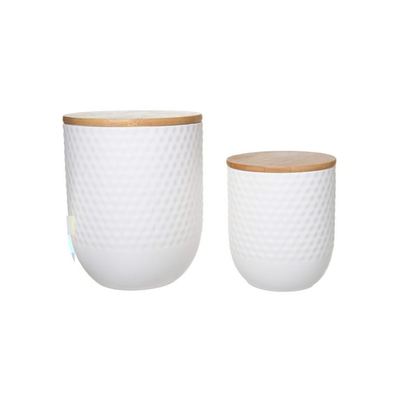 Ceramic Round Canister Matte Finish-6.25"H