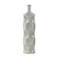 thumbnail image 1 of Urban Trends Collection  Ceramic Round Bottle Vase With Dimpled Sides, Large - Gray, 1 of 1