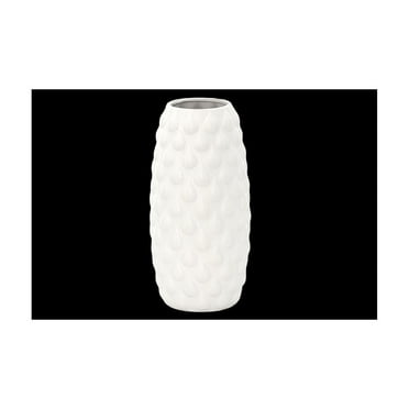 Urban Trends Collection Ceramic Round Vase with LG Matte Finish White