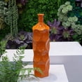 thumbnail image 1 of Urban Trends Ceramic Decorative Orange Vase Dimple Pattern Sides, Decor Center Piece for Home Décor for Living Room, Table, Office Decor, 1 of 9