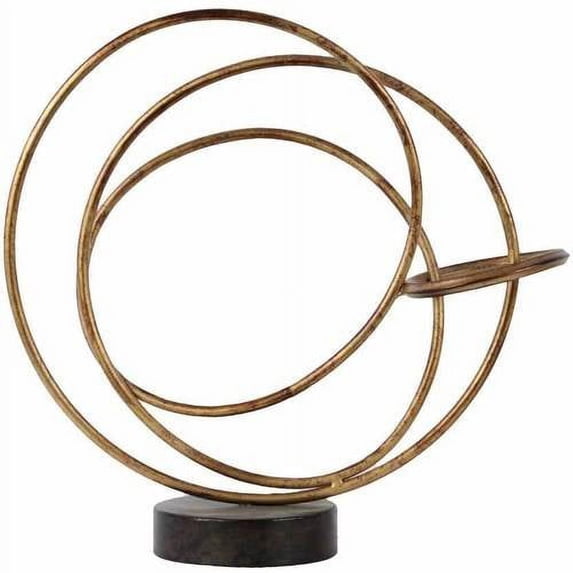 Urban Trends Collection: Metal Abstract Sculpture, Rust Finish, Gold