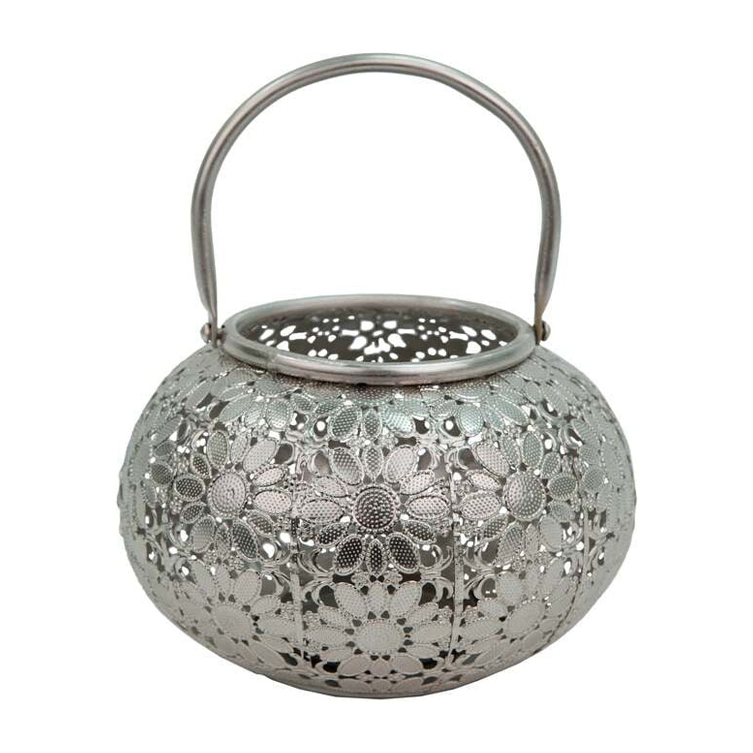 Urban Trends Collection: Metal LanternMetallic Finish Silver