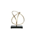 thumbnail image 1 of Urban Trends Collection  Metal Ornament Table Tangled Decor with Rectangular Base, Black & Gold - Small, 1 of 7