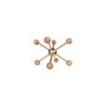 thumbnail image 1 of Urban Trends Collection Metal Round Ornament Table Decor with Wooden Edges, 1 of 1