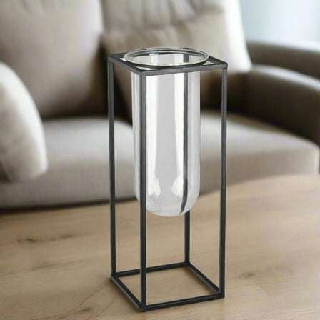 Wexler Coated Finish Square Metal Vase