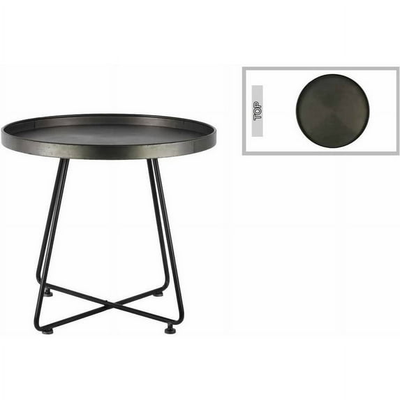 Urban Trends Collection: Metal Tray, Gloss Finish, Black