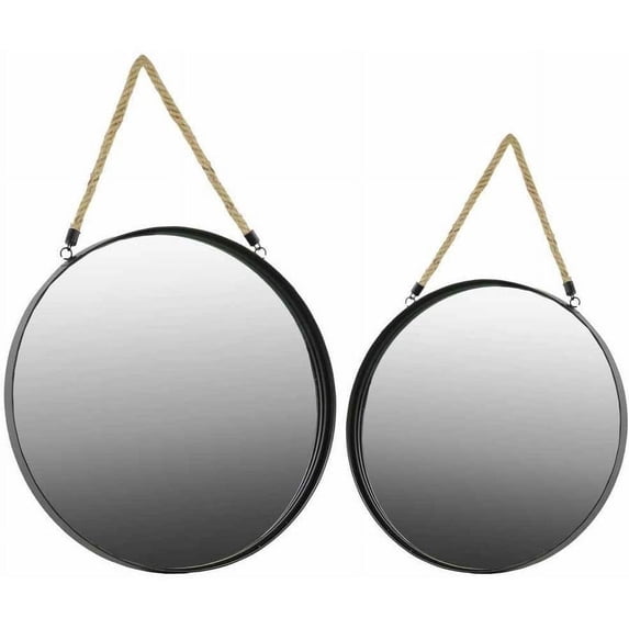 Urban Trends Collection: Metal Wall Mirror, Coated Finish, Black