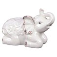 thumbnail image 1 of Urban Trends Ceramic Kneeling Trumpeting Elephant Gloss Figurine, 1 of 2