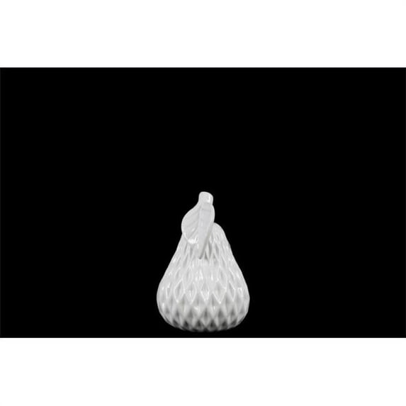 Urban Trends Embedded Diamond Ceramic Pear Figurine