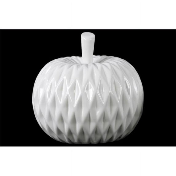 Urban Trends Embedded Diamond Design Ceramic Apple Figurine