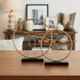 thumbnail image 1 of Alyssa Metal Round Table Ornament Set (Set of 2), 1 of 5