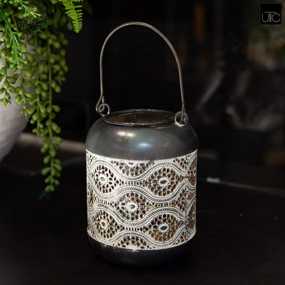 Nocten Black Pierced Metal Lanterns