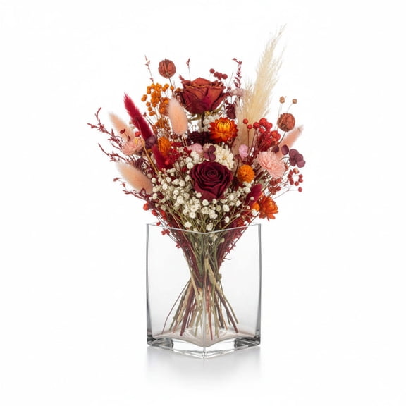 Glayze Clear Rectangle Glass Vase Collection