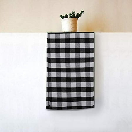 Urban Villa Cotton Dinner Napkins Set of 12, Highly Absorbent Soft Premium Cloth Napkins 20x20 Inches, Hotel Quality Reusable & Washable Table Dinner Napkins For Home (Black/White, Buffalo Checkerd)