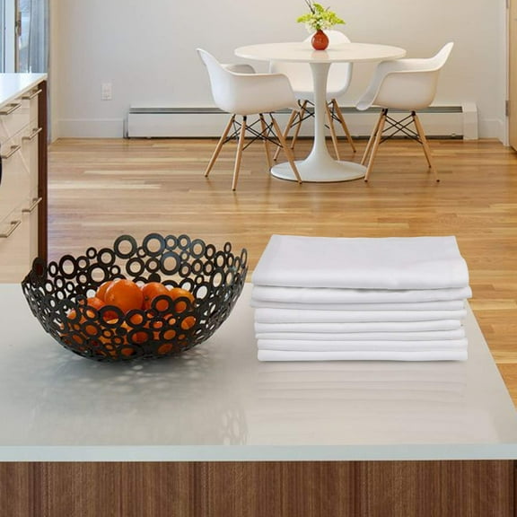 Urban Villa Dinner Napkins White Cloth Napkins Set of 12 100% Cotton Dinner Napkins size 18x18 Inches Cloth Napkins Hotel Quality Dinner Napkins