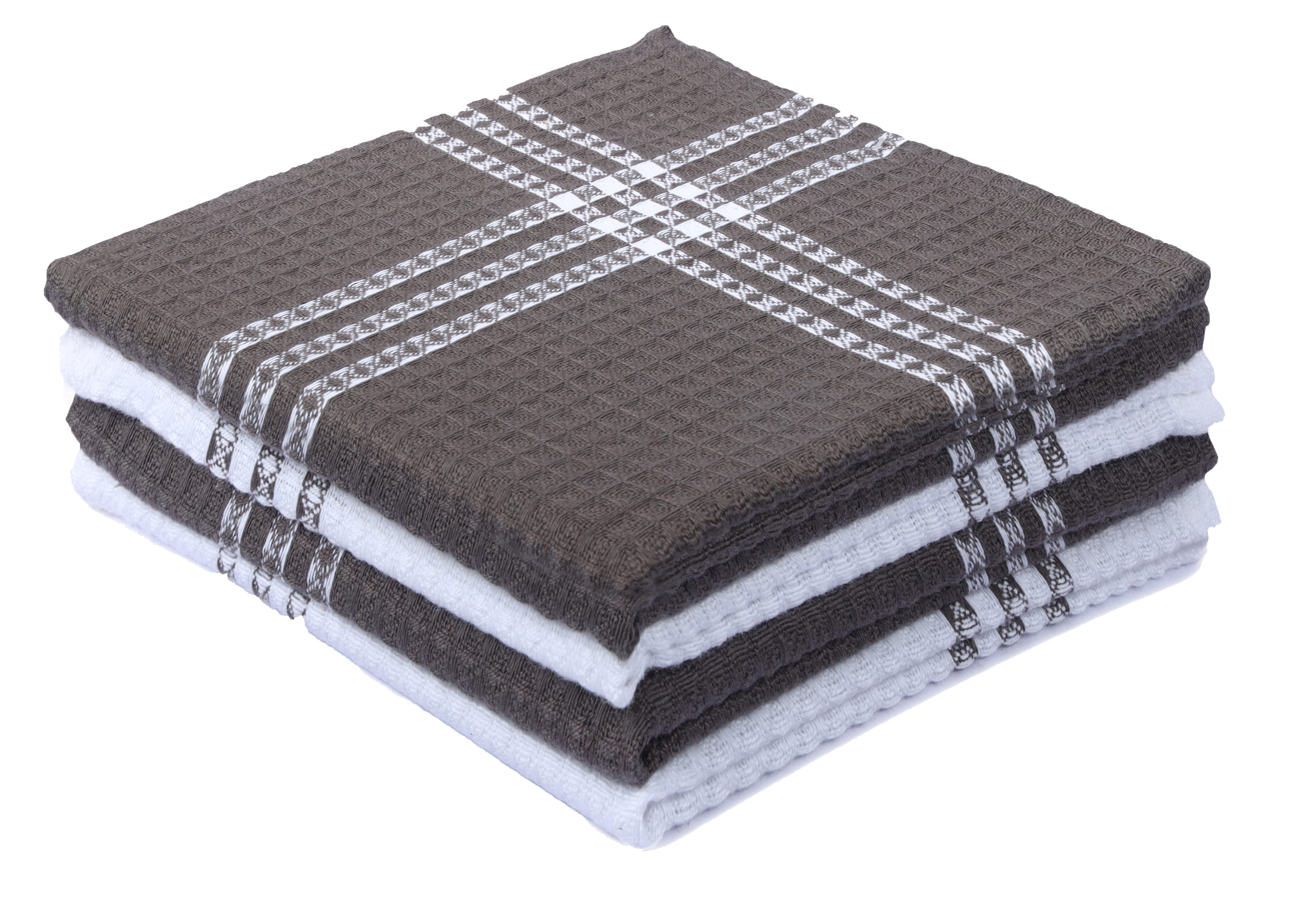Urban Villa Dish Cloths Waffle Dish Cloths for Kitchen Grey/White Color