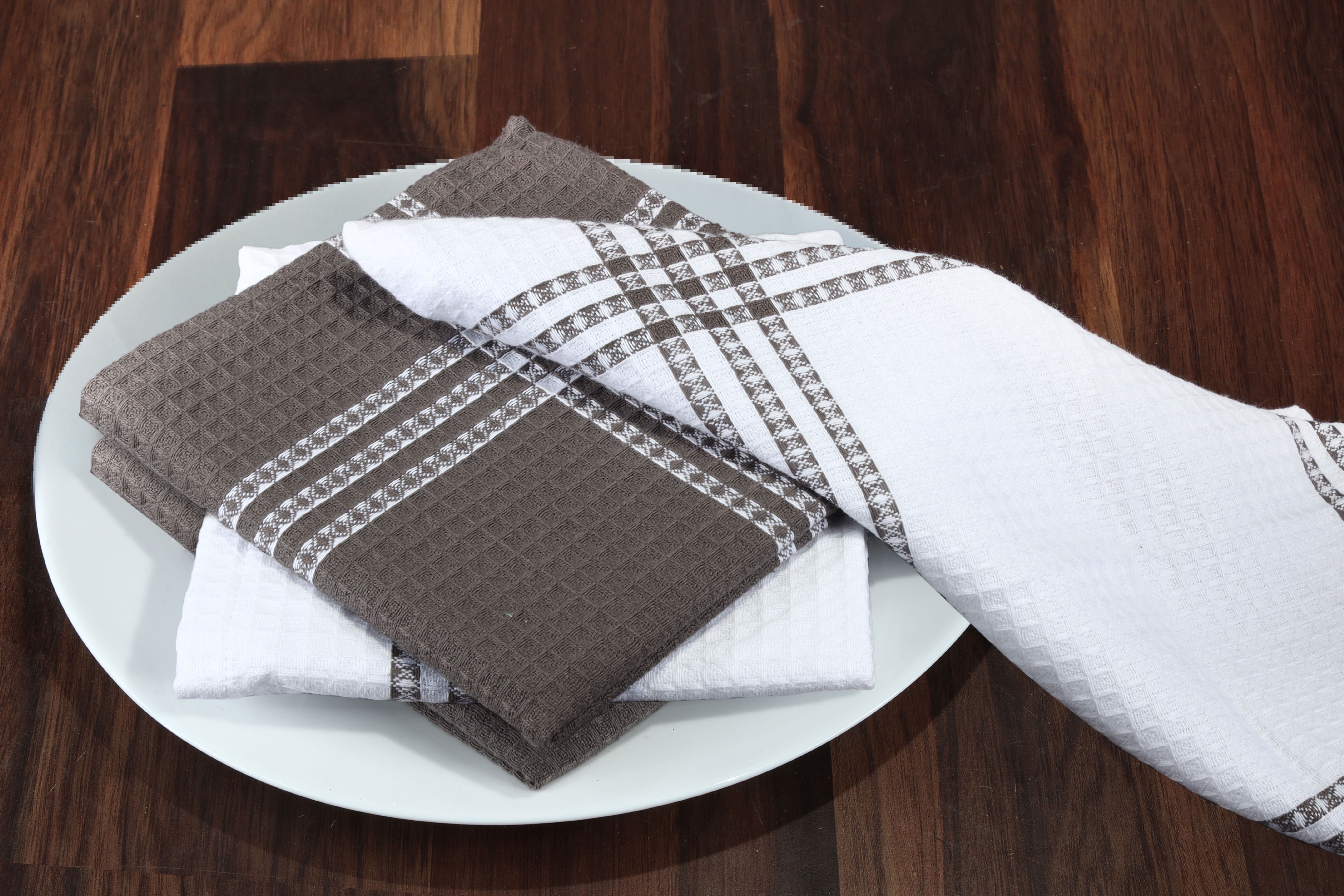 Urban Villa Kitchen Towels - 100% Cotton, Super Absorbent, 20x30 Inch Dish Towels (Set Of 6, Black) - View #9