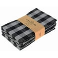 thumbnail image 1 of Urban Villa Kitchen Towel Set of 6 Buffalo Checks Grey/Black 20x30 Inches 100% Cotton Absorbent Ultra Soft Mitered Corners, 1 of 13