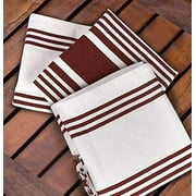 Urban Villa Kitchen Towels 100% Cotton Pack of 3, Highly Absorbent Quick Drying Super Soft Premium Dish Towels 20x30 Inch for Kitchen with Hanging Loop Hand & Tea Towels - Burgundy/White