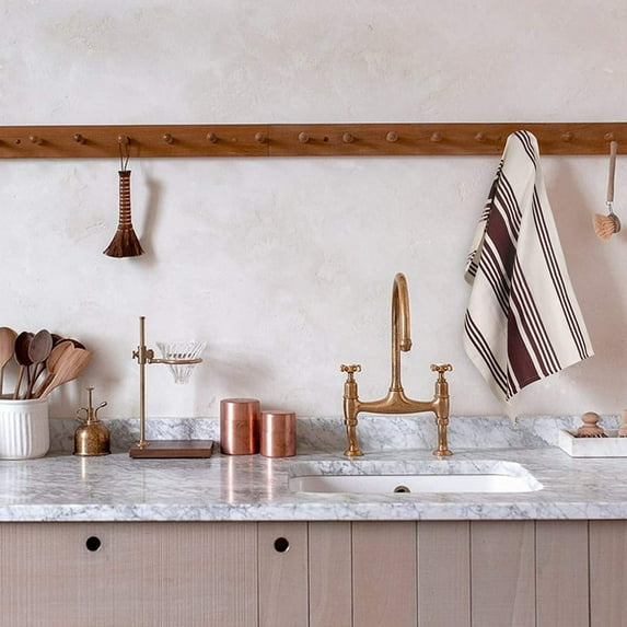 Urban Villa Kitchen Towels 100% Cotton Pack of 3, Highly Absorbent Quick Drying Super Soft Premium Dish Towels 20x30 Inch for Kitchen with Hanging Loop Hand & Tea Towels - Wine/White