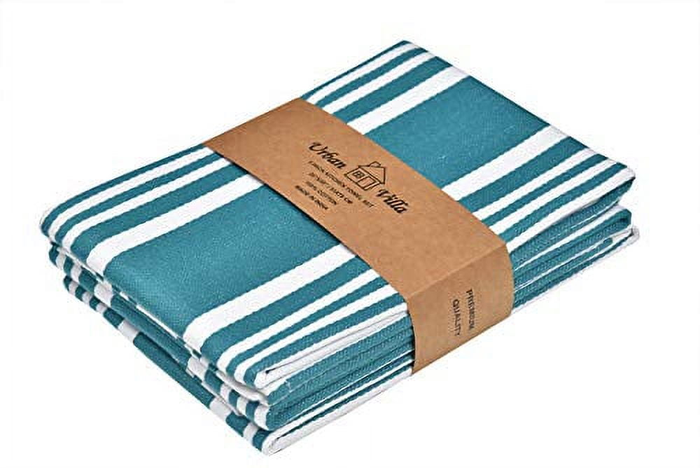 Folkulture Kitchen Towels or Dish Towels for Drying Dishes, Tea Towels With  Hanging Loop or Hand Towels for Farmhouse, Set of 3, Indie Sage 